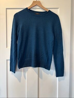 Quince Women’s Mongolian Cashmere Crewneck Sweater Mediterranean Blue S